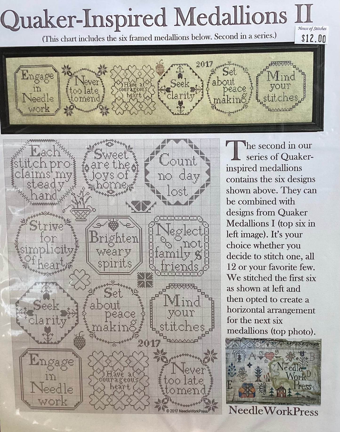 Quaker Inspired Medallions II by NeedleWork Press