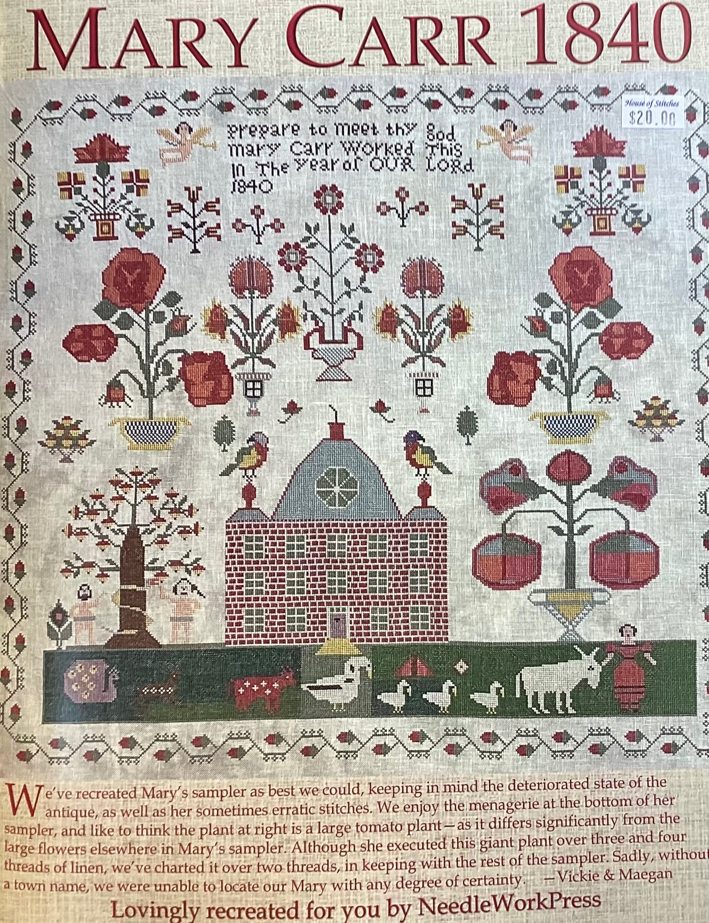 Mary Carr 1840 by NeedleWork Press