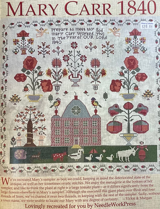 Mary Carr 1840 by NeedleWork Press
