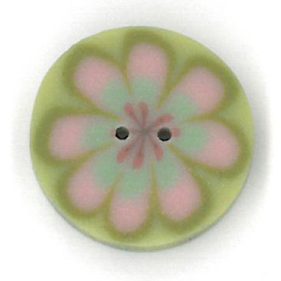 Small Pin Poppy on Green Button by Just Another Button Company