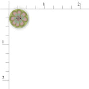 Small Pin Poppy on Green Button by Just Another Button Company
