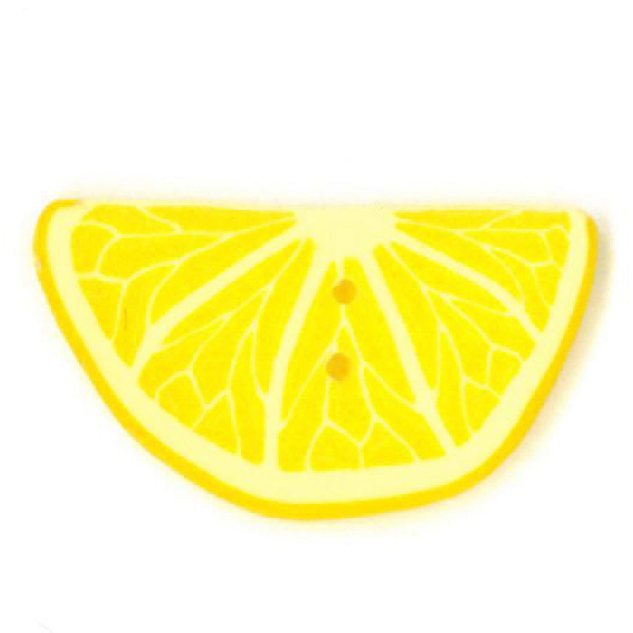 Half Lemon Slice Button by Just Another Button Company