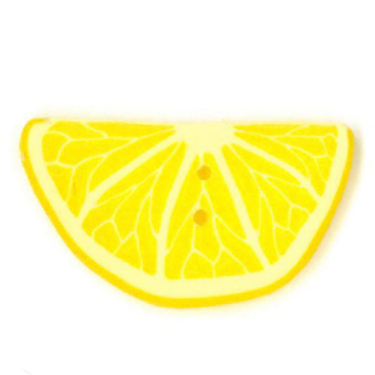 Half Lemon Slice Button by Just Another Button Company