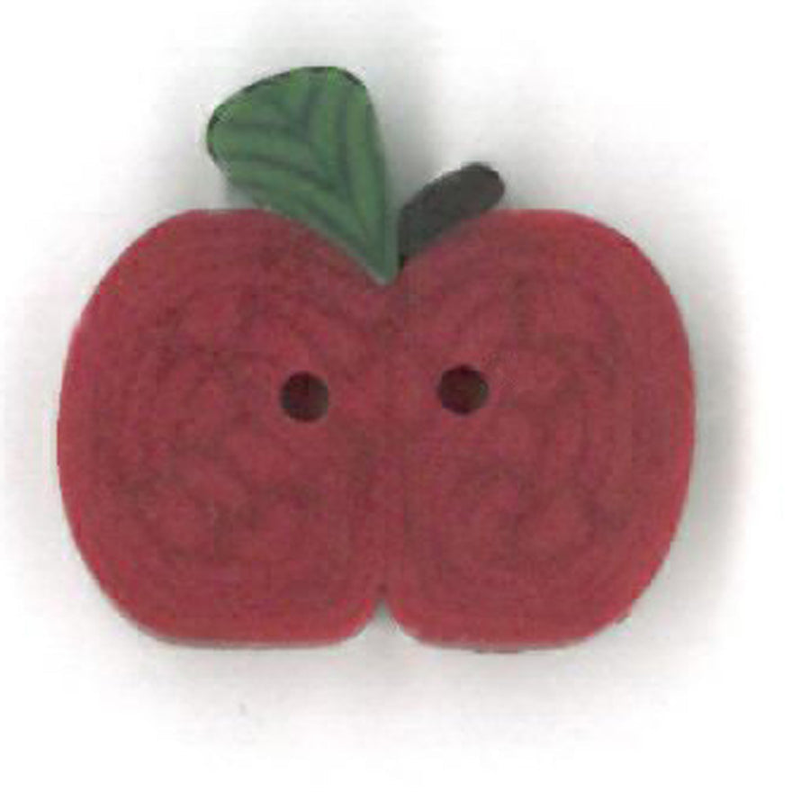 Tiny Red Apple Button by Just Another Button Company