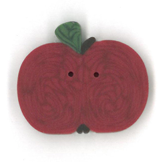 Large Red Apple Button by Just Another Button Company