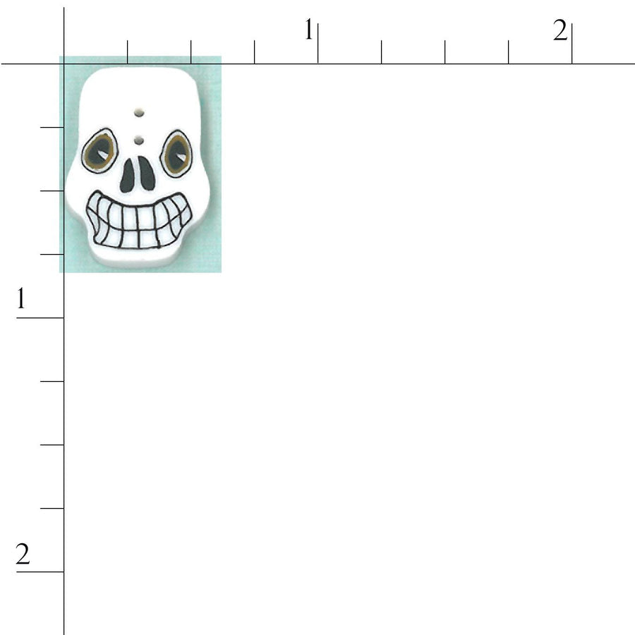 Small Spooky Skull Button by Just Another Button Company