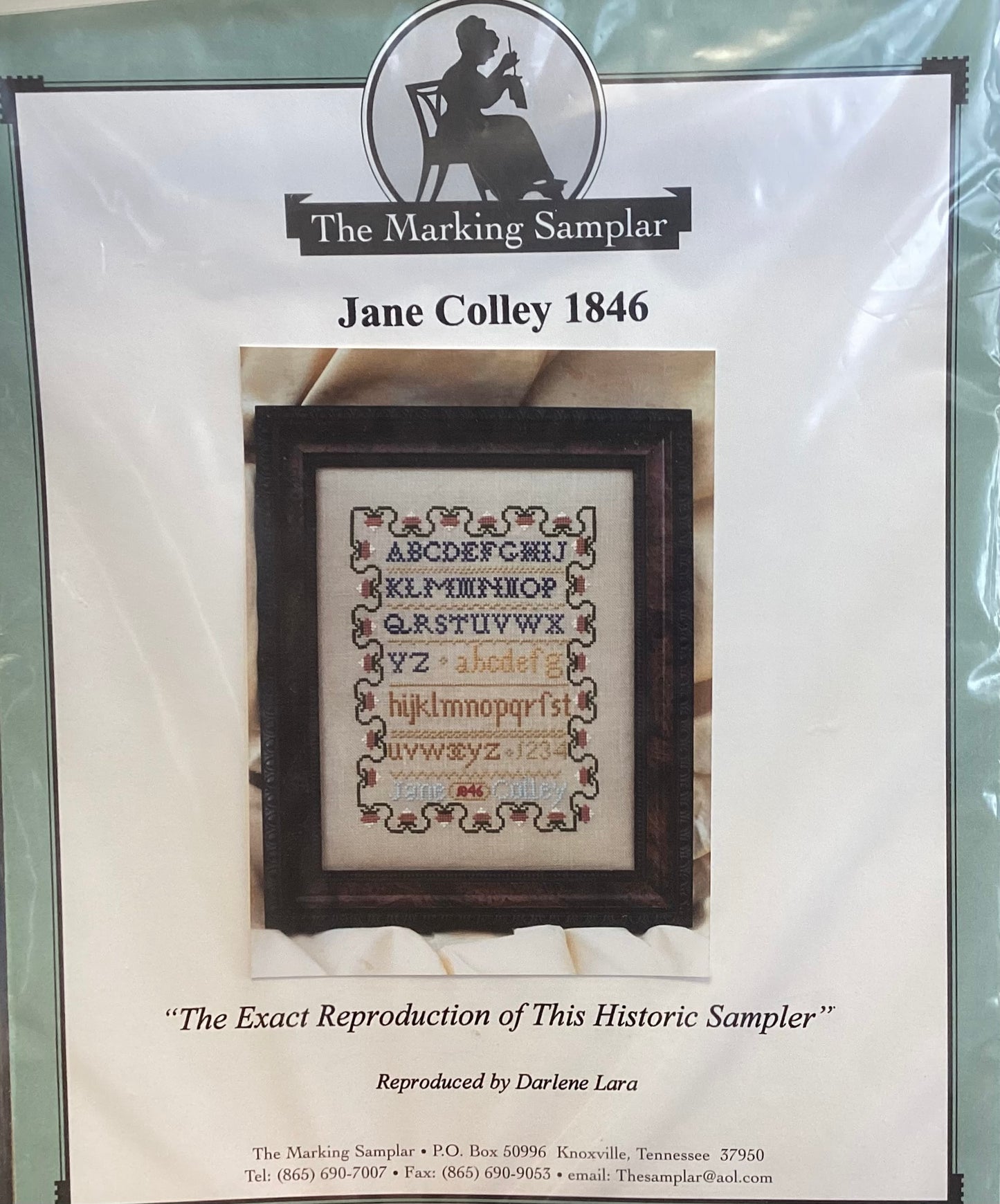 Jane Colley 1846 by The Marking Samplar