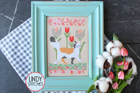 Prancing in the Tulips by Lindy Stitches