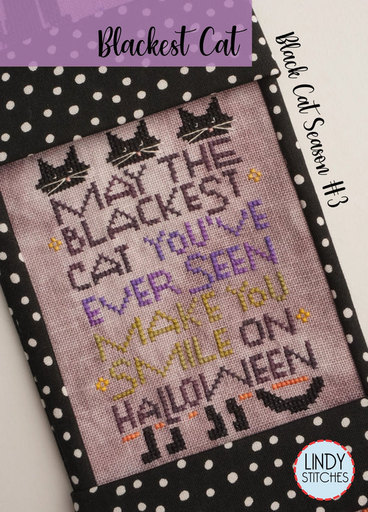 Blackest Cat by Lindy Stitches