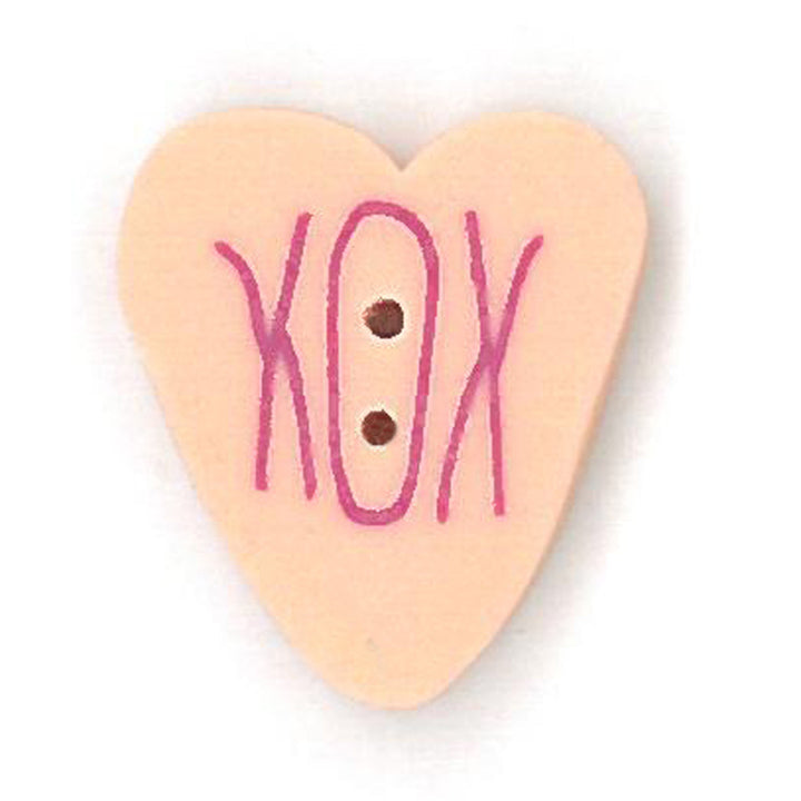 Peach Sweetheart Button by Just Another Button Company