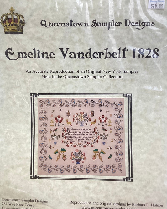 Emeline Vanderbelt 1828 by Queenstown Sampler Designs
