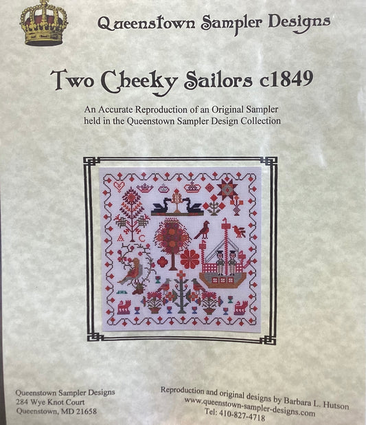 Two Cheeky Sailors c1849 by Queenstown Sampler Designs