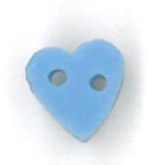 Tiny Baby Blue Heart Button by Just Another Button Company