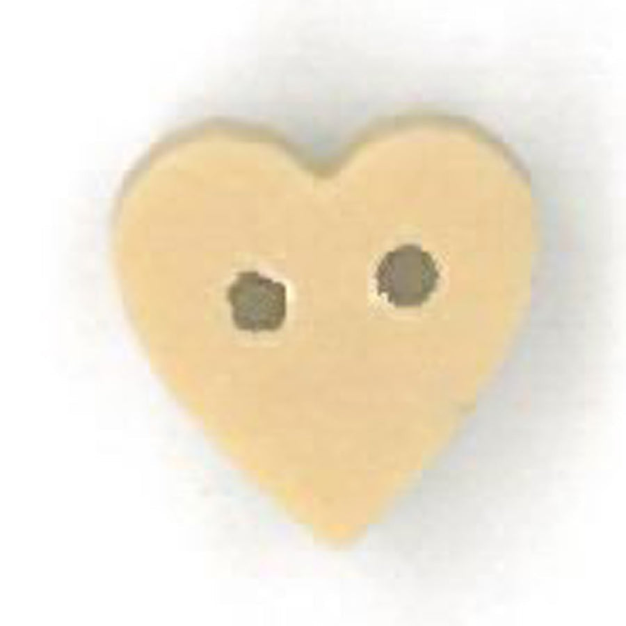 Tiny Folk Art White Heart Button by Just Another Button Company