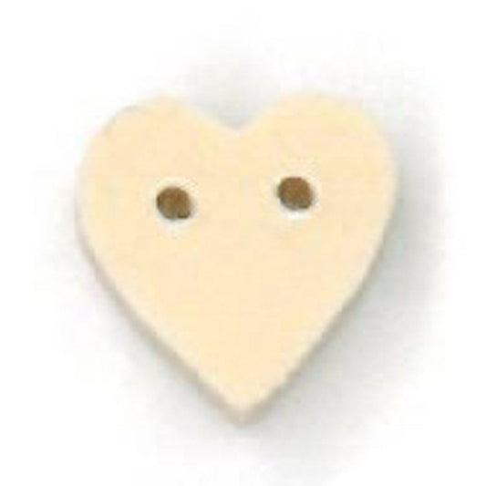 Tiny Tea-Dyed Heart Button by Just Another Button Company