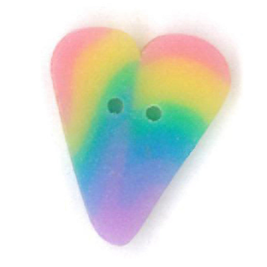 Pastel Rainbow Heart Button by Just Another Button Company
