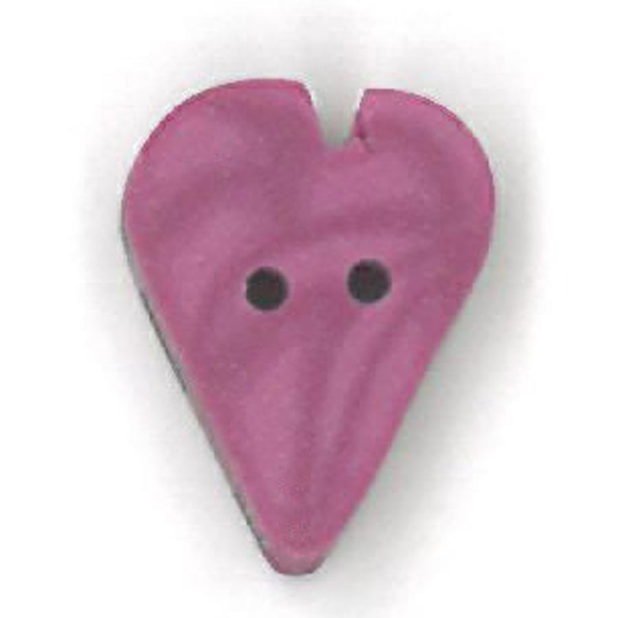 Small Azalea Velvet Heart Button by Just Another Button Company