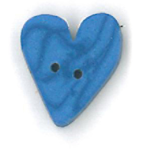 Small Bluejay Velvet Heart Button by Just Another Button Company