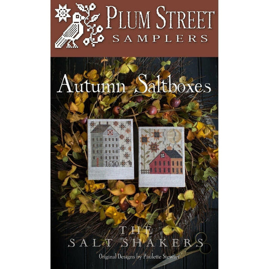 The Salt Shakers: Autumn Saltboxes by Plum Street Samplers