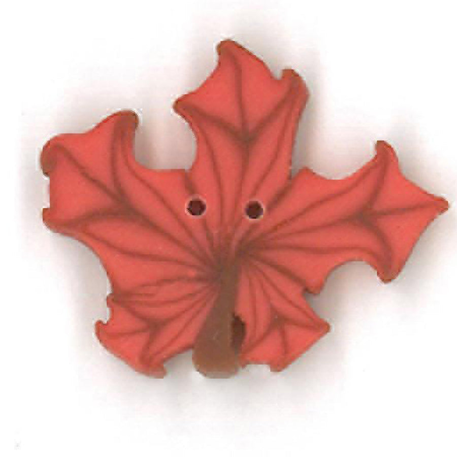 Small Orange Maple Leaf Button by Just Another Button Company