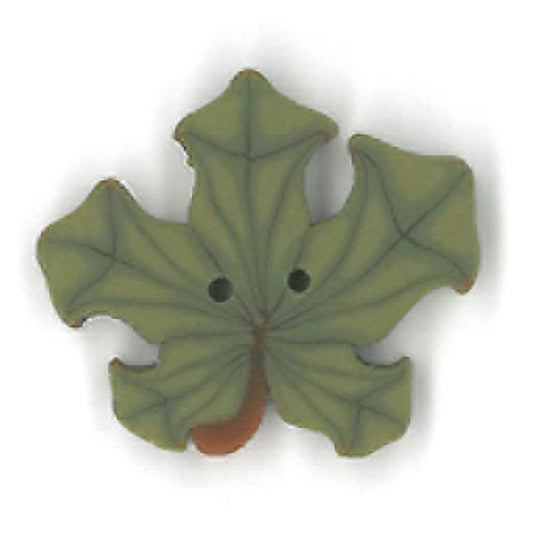 Small Pumpkin Leaf Button by Just Another Button Company