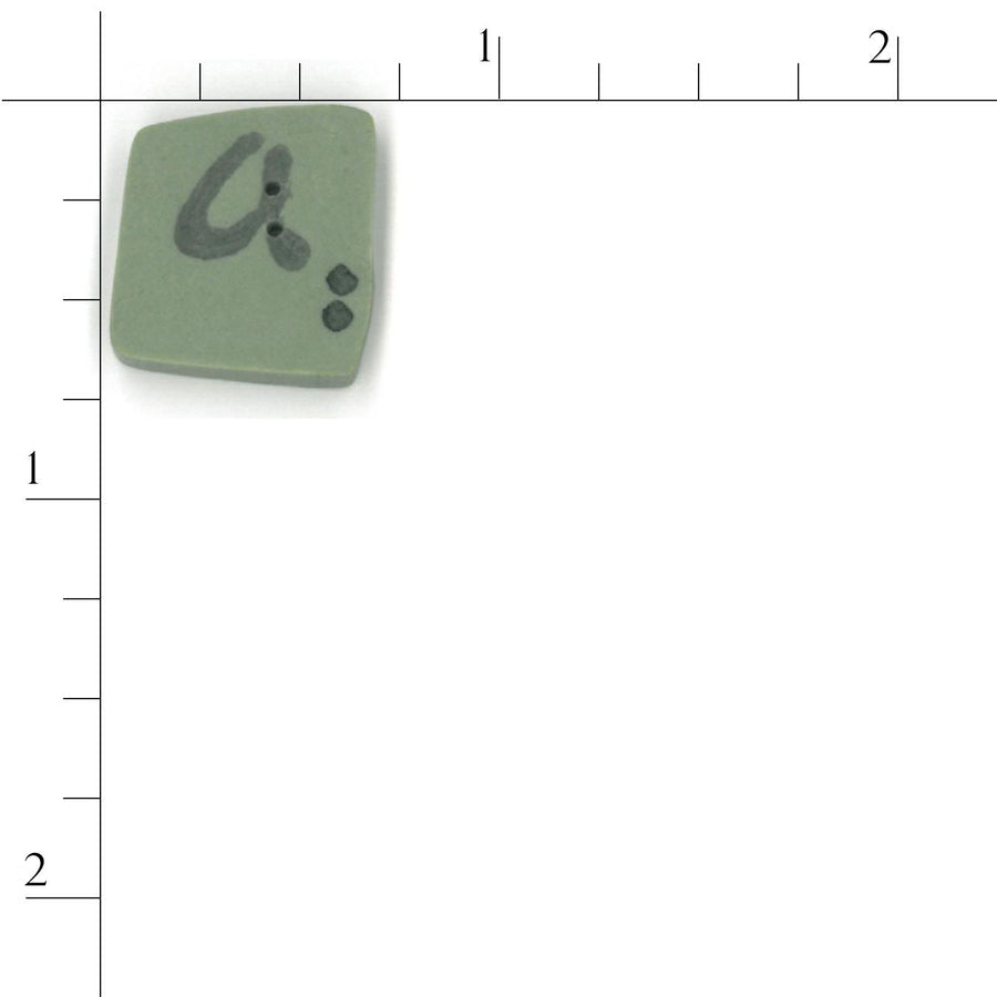Green Letter ‘a’  Button by Just Another Button Company