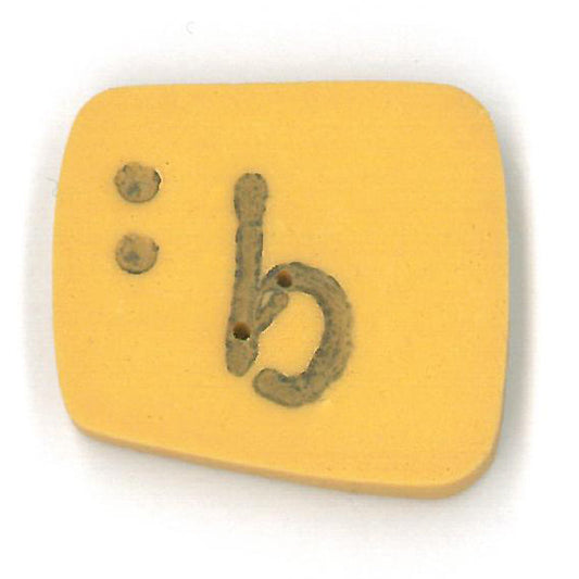 Gold Letter ‘b’ Button by Just Another Button Company