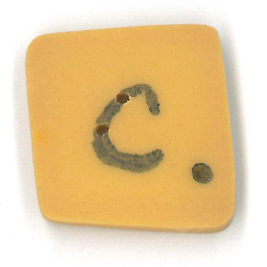 Gold Letter ‘c’ Button by Just Another Button Company