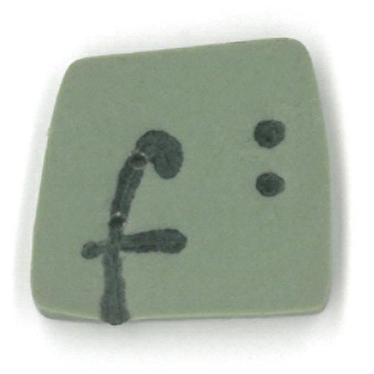 Green Letter ‘f’ Button by Just Another Button Company