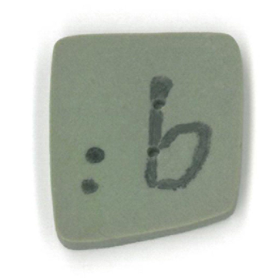 Green Letter ‘b’ Button by Just Another Button Company