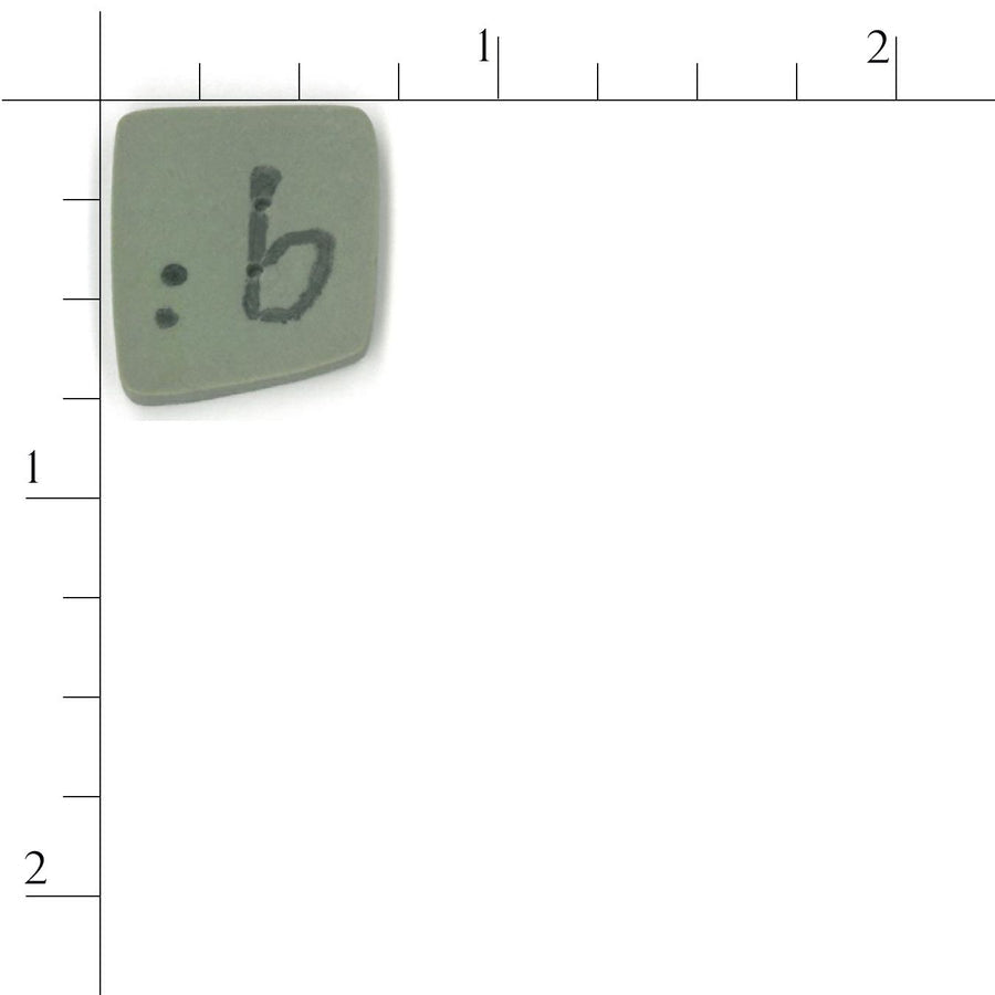 Green Letter ‘b’ Button by Just Another Button Company