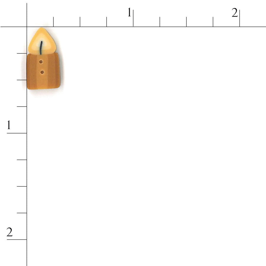 Tiny Golden Candle Button by Just Another Button Company