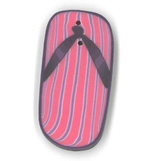 Large Purple Flip Flop Button by Just Another Button Company