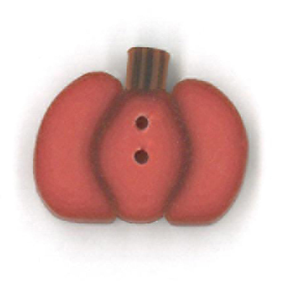 Tiny Orange Pumpkin Button by Just Another Button Company