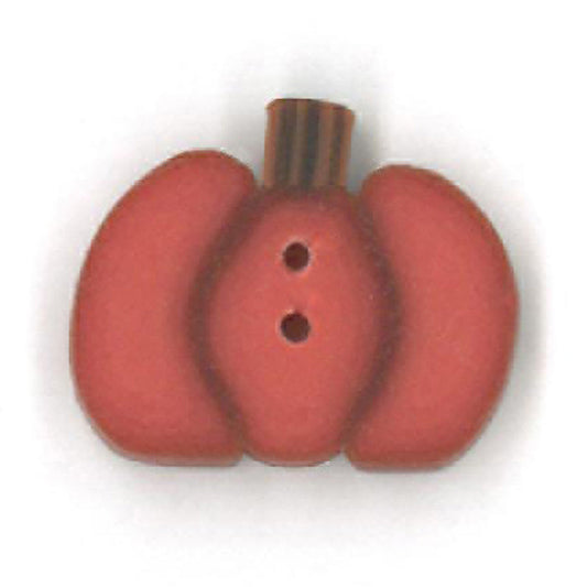 Tiny Orange Pumpkin Button by Just Another Button Company