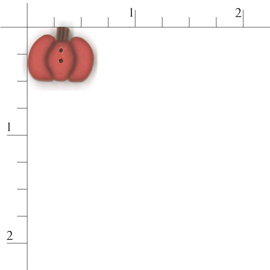 Tiny Orange Pumpkin Button by Just Another Button Company