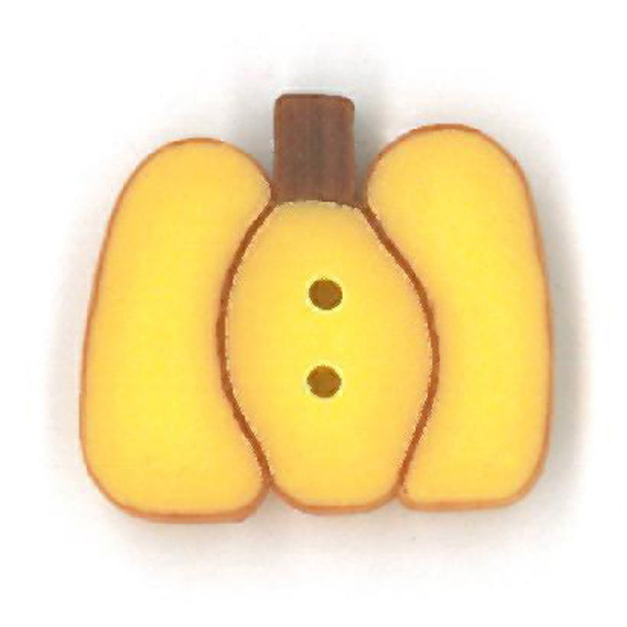 Tiny Yellow Pumpkin Button by Just Another Button Company