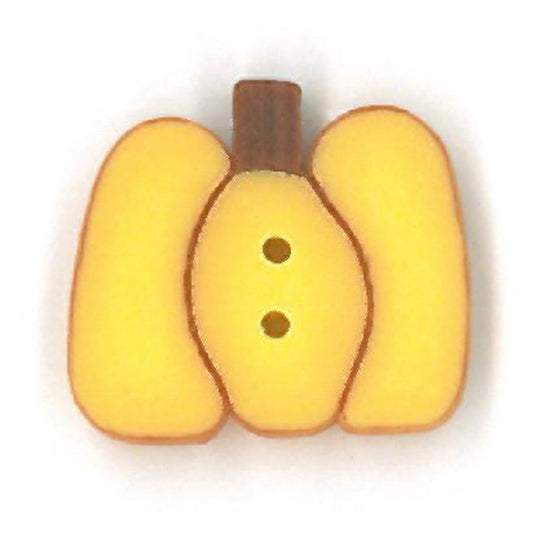 Tiny Yellow Pumpkin Button by Just Another Button Company