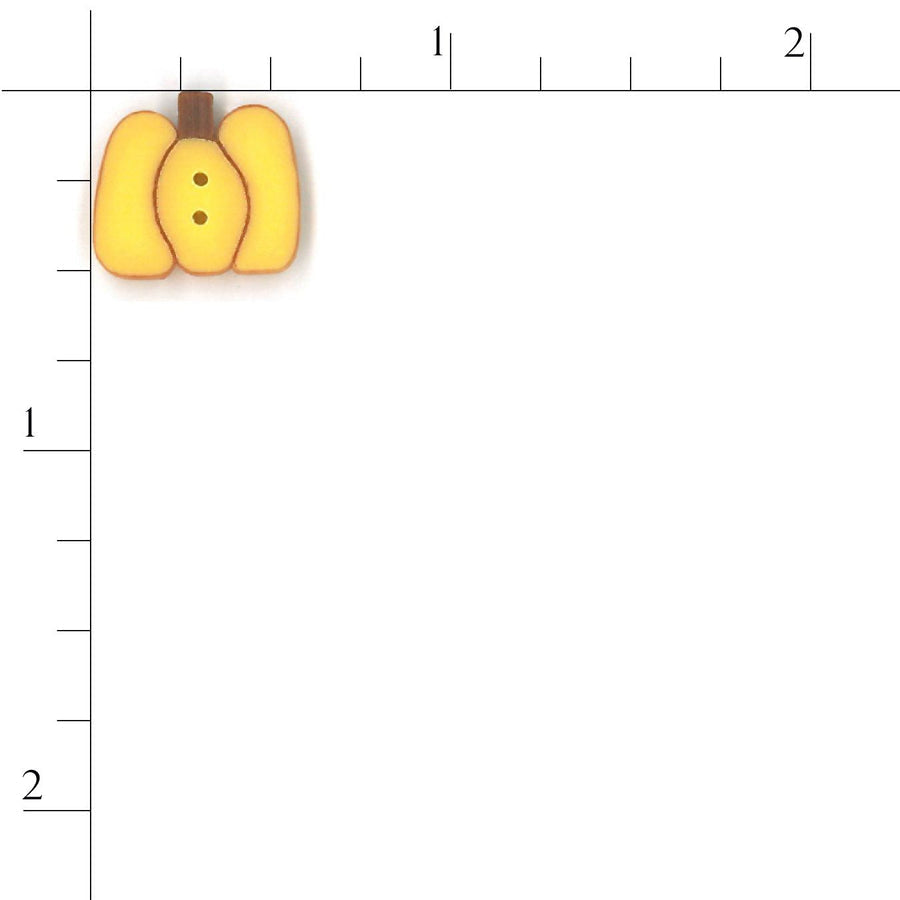 Tiny Yellow Pumpkin Button by Just Another Button Company
