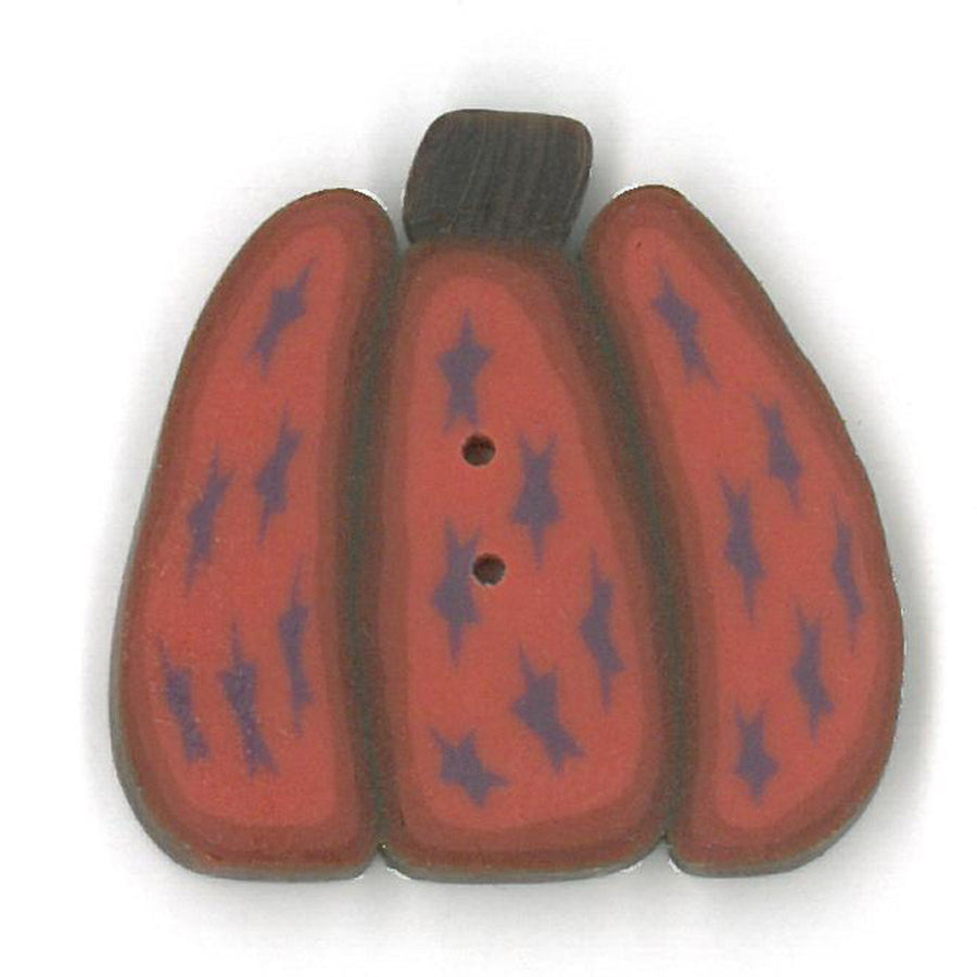 Large Orange Wild Pumpkin Button by Just Another Button Company