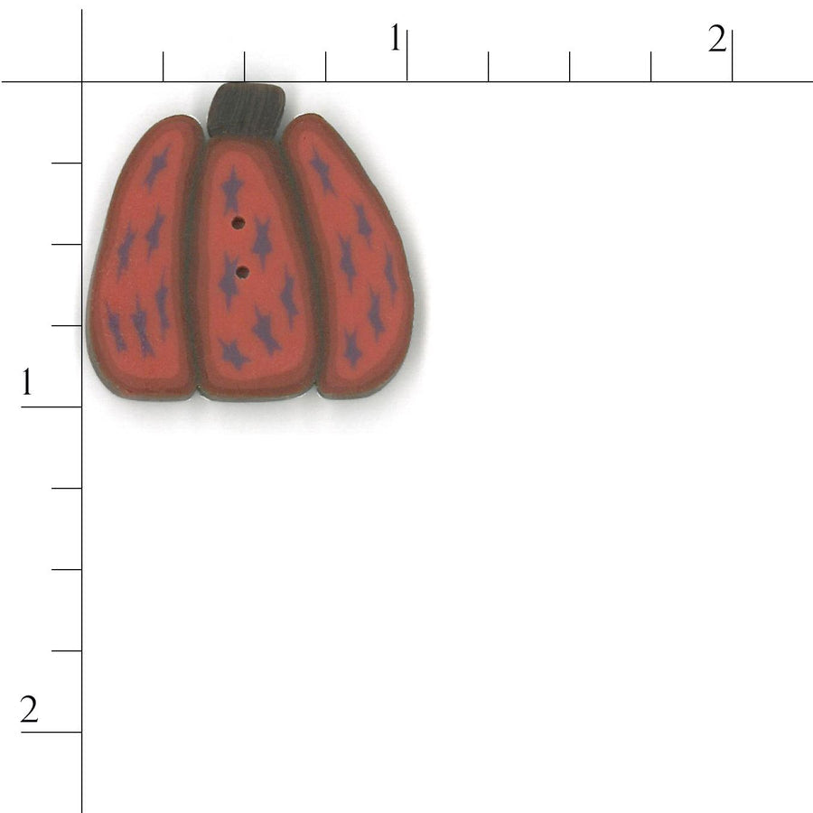 Large Orange Wild Pumpkin Button by Just Another Button Company