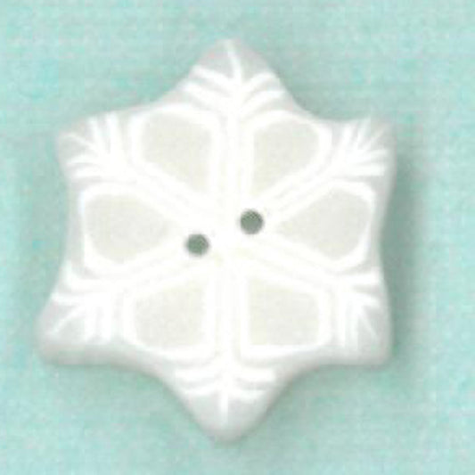 Tiny Snowflake Button by Just Another Button Company