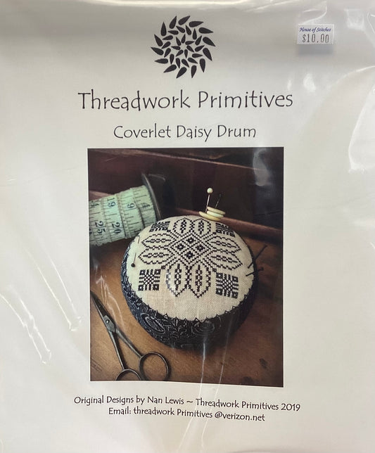 Coverlet Daisy Drum by Threadwork Primitives