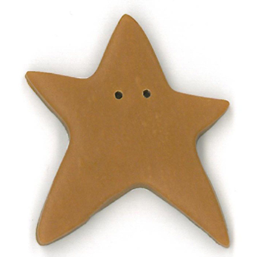 Extra Large Tarnished Gold Star Button by Just Another Button Company