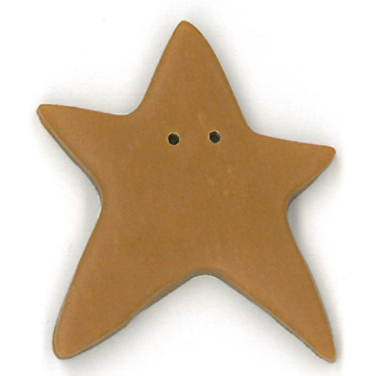 Extra Large Tarnished Gold Star Button by Just Another Button Company