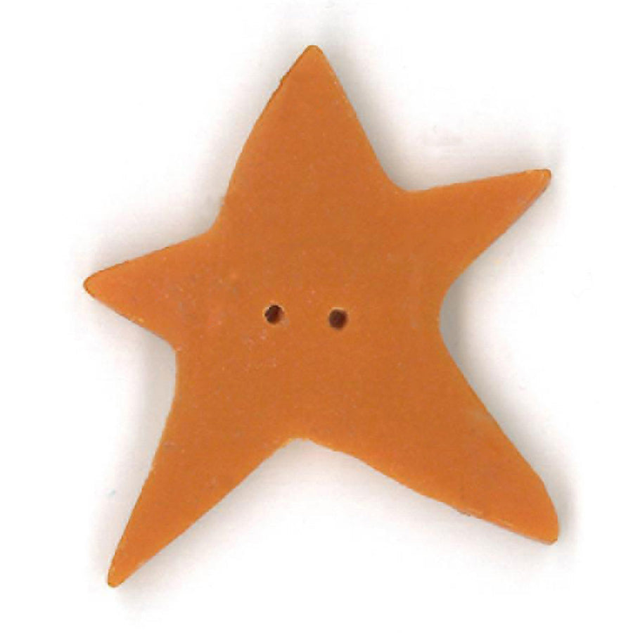 Extra Large Apricot Star Button by Just Another Button Company