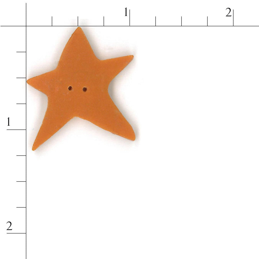 Extra Large Apricot Star Button by Just Another Button Company