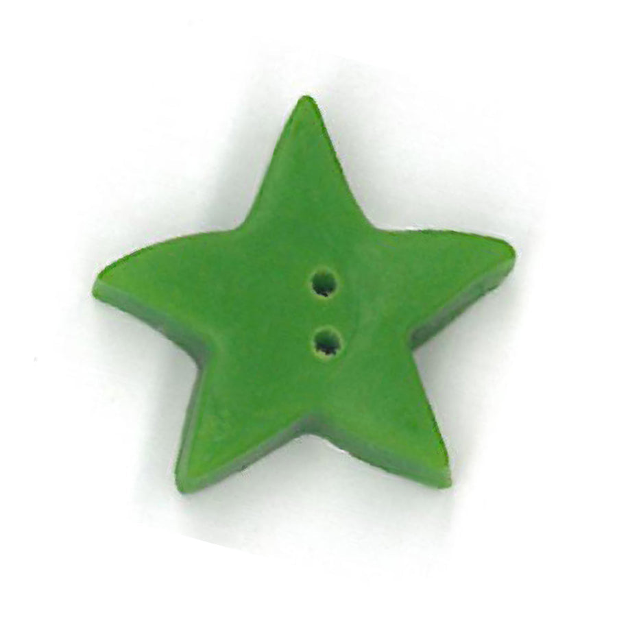 Large Apple Green Star Button by Just Another Button Company