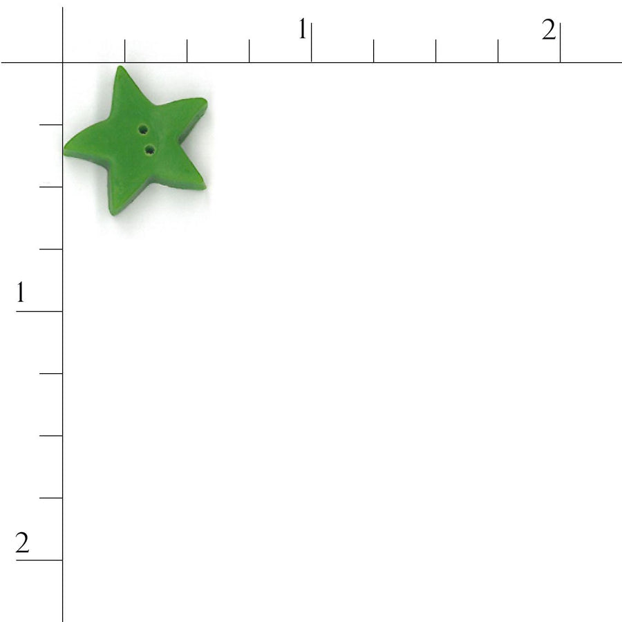 Large Apple Green Star Button by Just Another Button Company