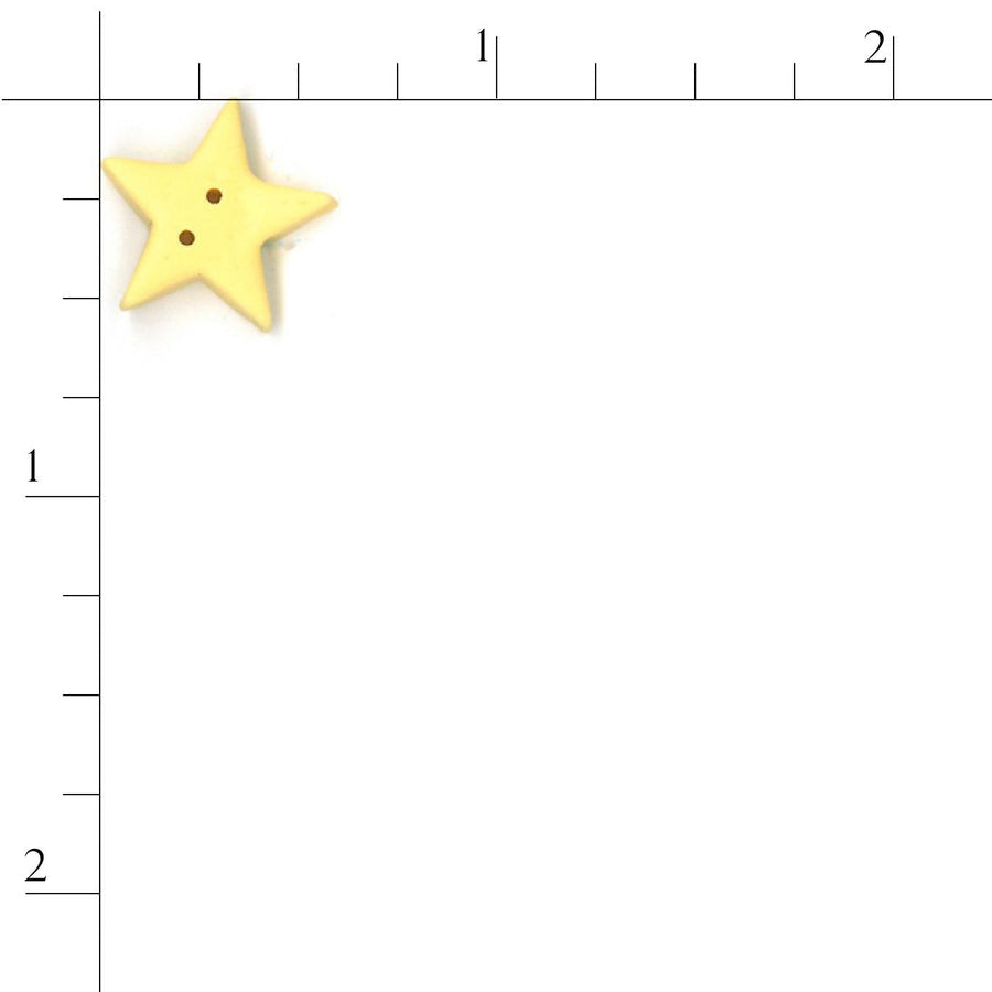 Large Butter Star Button by Just Another Button Company